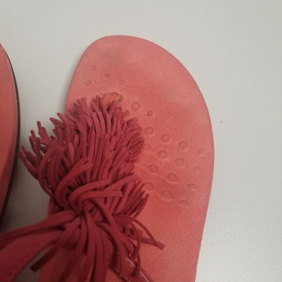 Vionic Sosha Pom Pom Fringe Women's Pink Thong Sandals Sz 7 - Picture 6 of 13